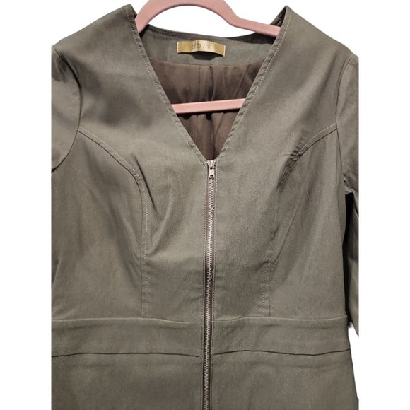 Sophisticated green Zip Up Jacket - Picture 3 of 4